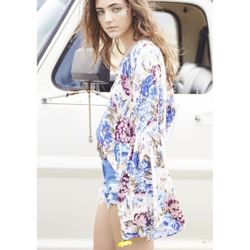 NWT AUGUSTE THE LABEL FLORAL TUNIC DRESS SIZE 2